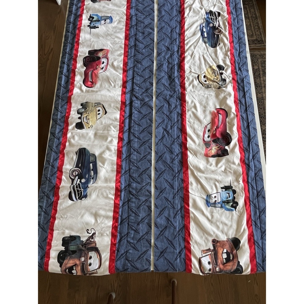 Vtg Disney Pixar Cars Set Of 2 Window Valances Tow Mater McQueen Luigi Doc